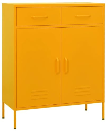 vidaXL Lagerschrank Senfgelb 80x35x101,5 cm Stahl