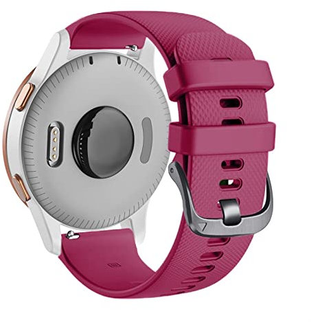 GANYUU Bracelet de rechange pour montre connectée d'origine Garmin Venu 2/Venu2 Plus Accessoires en silicone 20 22 mm Wristba (couleur : fuchsia, taille : 22 mm pour VENU 2)