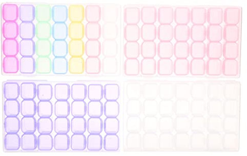 STOBOK Clear Box 4pcs 28 Grid Storage Box Elizabeth Ward Storage Containers Jewelry Holder Makeup Holder Makeup Sticker Storage Organizer Rhinestone Organizer Button Pp Diamond 5d
