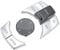 Medien-Controller-Taste, Versilberte Multimedia-Steuertaste, Verblasste Schriftart, Kratzfestes ABS, Plug-and-Play für F20 F21 F22 F23 (NAV-MEDIEN)
