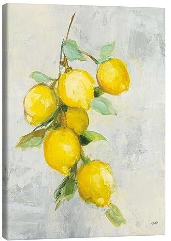 Zitronen Leinwandbild von Julia Purinton 90 x 120 cm Figurative Kunst Wanddeko