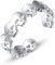 YAHOYA Wickeln Verstellbare Ringe Ausgefallener Totenkopf Offener Ring Eheringe für Frauen Mädchen Mode Schmuck Totenkopf Ring