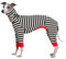 ESCCBOO Einteiler für italienische Windhunde, Rollkragen, gestreiftes Hemd für Whippets, Welpen, leichtes und dünnes Hemd für Frühling und Sommer, Größe L