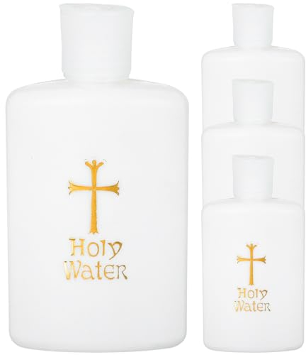 Amosfun 4 Stück Weihwasserflasche Religiöse Segen Flaschen Weihwasserhalter Kleine Plastikflaschen Segenswasserflasche Tränkeflaschen Aus Plastik Kunsthandwerk Plastik Sport