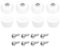 QUARKZMAN 8Pcs Pieds de Pare-Chocs en Caoutchouc,15mm H x 30mm W Patins Ronds avec Rondelle et Vis