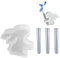 Silikonform für Hydrokultur-Vase, Hasenform, Osterhasen-Dekoration Blumenvase, Ornament, Transparent Reagenzglas, Gips, Keramik (Form + 3 Röhrchen)