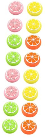 Gadpiparty 16piezas Cubiertas De Silicona Para Joystick De Fruta Caps Antideslizantes Para Controlador Protección De Botones Para Switch y Controladores Analógicos Fácil Instalación