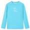 Glimnerize Jungen Rashguard Shirt Bademode Weich Schwimmshirt Badeshirt Rundkragen UV Shirt Langarm Shirt Azurblau 104