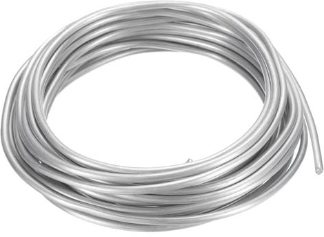 PATIKIL 5m Basteldraht 3mm Bonsai Training Draht 1 Rolle Blumen Draht Stiele Eloxiertes Aluminium Baum Draht 16.4 Fuß Gesamt für Gartenarbeit Zweig Reparatur Weiß