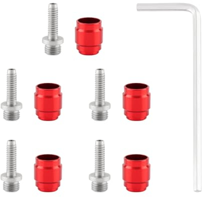 MUQZI 5 Sets Scheibenbremse Olive Einsatz, Fahhrad Hydraulik Scheibenbremse Oliven und Verbindungseinsatz für SRAM AVID Stealth-A-MAJIG schnell Installieren, Rot