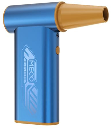 MECO ELEVERDE Soffiatore Aria Compressa, 4 Velocità 180000 Giri/Min, Mini Spolverino Elettrico Aspiratore Senza Fili a Batteria Potente, Air Duster per Pulizia Auto e Tastiera PC, Grigio (blu)