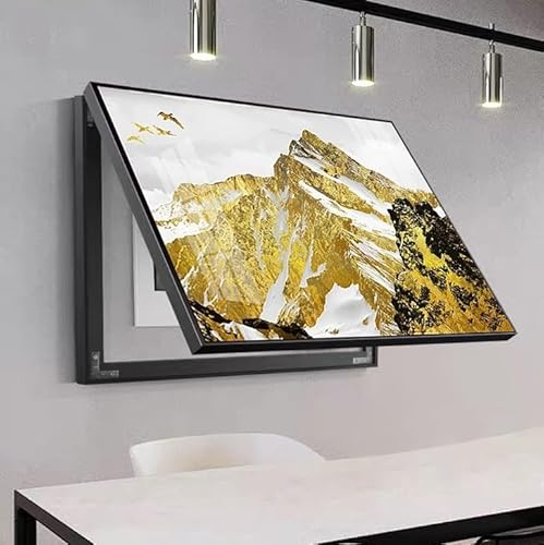 WFXXZL Elektrischer Zählerdeckel Stromkastenabdeckung Dekorativer Verteilerkasten for Innenräume Verstecken von Gemälden, Stromkastenabdeckung Kunst for Wände(White Gold,40x30cm)