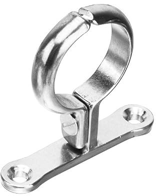 ODSUPPLIES 35mm Chrome Plated Cast Brass Pipe Clamp - Pipe Bracket (Silver)