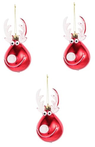 PRETYZOOM 6 STK Weihnachtsglocken Rentier-weihnachtsdekor Elch Zum Aufhängen Weihnachtliche Ornamente Christbaumkugel Weihnachtsbaumschmuck Weihnachtskugeln Zum Aufhängen Rentierfigur Rot