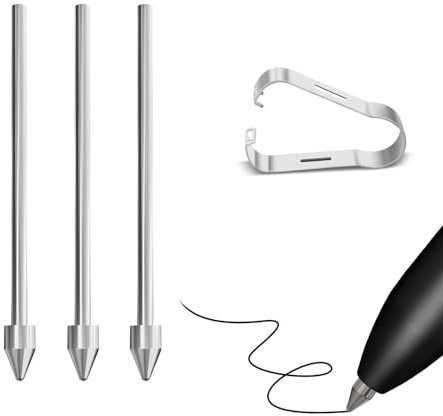 SSS·GRGB Lot de 3 Pointes de Rechange à Pointe Fine en Alliage de Titane compatibles avec Les stylos Samsung Galaxy Tab S9/S8/S7/S6, Note S22/S23/S24 Ultra S, contrôle précis des Pointes de Crayon