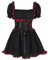 DINGJIUYAN Pirate Ruched Dress Women Gothic Square Neck Plaid Short Sleeve Pleated Mini Dress Lolita Viking Smocked Dresses