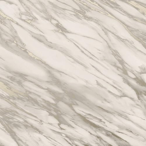 WPE® Realistic Beige and Gold Marble Wallpaper – Natural Stone Shades – Luxury Roll for Walls – Modern Faux Marble Design for Living Rooms, Bedrooms & Kitchens – Durable & Easy to Install