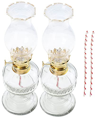Cabilock 1 Satz Retro Keros Kerosin-Laterne Öllaternen Für Den Innenbereich Kleine Petroleumlaterne Innendekoration Kerosinöl Licht Rustikale Laterne Petroleumlampe Für Wohnkultur Glas