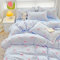 AShanlan Bettwäsche 200x220 Blau Kariet Rosa Herzen Schleifen Bettbezug Set 3teilig Kawaii Style Aesthetic Mädchen Renforce Mikrofaser Wende Bettwäsche-Sets und 2 Kissenbezüge 80x80 Reißverschluss