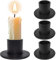 Aileem 4Pcs Schwarz Kerzenständer, Vintage-Eisen-Kerzenhalter, Kegelkerzenhalter, Teelichthalter Metall, Kerzenhalter für Hochzeit Weihnachten Party Esstisch Mantel Deko