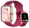 Reloj inteligente para mujer, para Samsung, iPhone, Android, 1,8 pulgadas, con llamada Bluetooth, voz de IA, Alexa integrada, smartwatch monitor de SpO2, sueño, podómetro, calorías, IP68-rojo