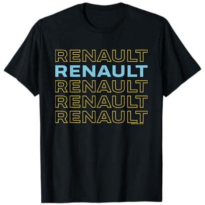 Renault Classic Stacked Text Logo Car T-Shirt