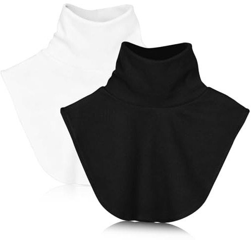 2 Pièces Faux Col Chemise Femme Plastron Femme Col Claudine Amovible Faux Col Roulé