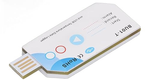 TOPINCN BT Data Logger for Temperature and Humidity with Large Storage Capacity for Warehouse Logistics