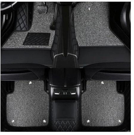 Auto Fussmatten Set Für Mazda MX-5 2009 2010 2011 2012 2013 2014 Auto Fußmatten Auto Teppiche Fuß Coche(Black Gery)