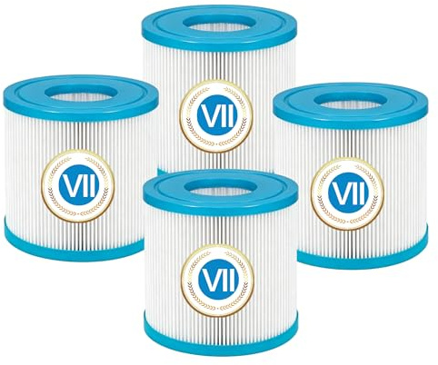 TIDGRD Cartouche Filtrante Type D,102 x 92 mm VII Type Filtre de Rechange pour Filtre de Piscine,pour P57100102, P57000104 (4 Pcs)