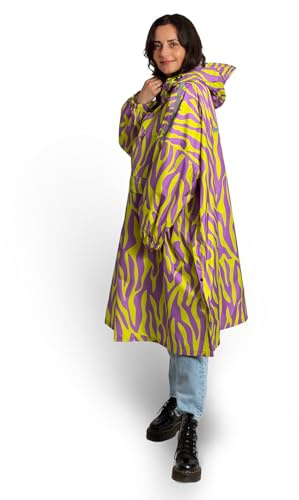 Jubi® Damen Regenponcho, wasserdicht, winddicht & leicht, Festival Flash
