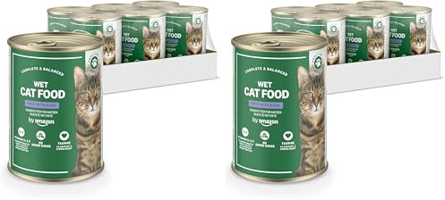 by Amazon Getreidefreies Katzennassfutter, Dose, Pastete Ente, 6 x 400 g (Packung mit 2)