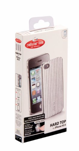 Cellular Line Hart Back Cover für Apple iPhone 4S silber/schwarz