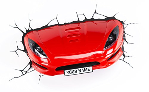 e-concept Distribution France Lampe 3D: Sportwagen rot