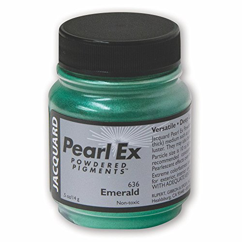 Pearl-Ex Pigment by Jacquard, Creates Metallic or Pearlescent Effect, .5 Ounce Jar, Emerald