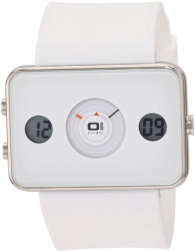 The One Herrendigital-Analoguhr Turning Disc IP104-3WH weiß/weiß