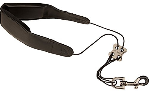 ProTec L310M Nackengurt mit Metallschnalle, 56 cm, für Saxophone, aus Leder, Schwarz