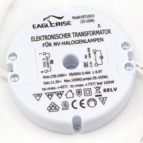 Trasformatore elettronico alogeno Eagle Rise AC230V su AC 12 V 35W - 105W Trasformatore driver per lampada alogena NV