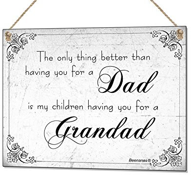 Metal Hand Made Plaque Sign The Only Thing Grandad & Fridge Magnet Keepsake Dad Father Birthday Gift Fathers Day
