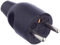 Dio dio043063 enchufe macho 2 polos con tierra salida derecha, Negro, DIO043063