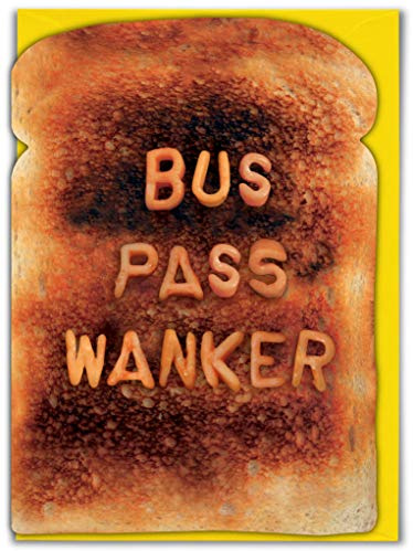 Lustige, freche Offensive 'Bus Pass Wanker' Geburtstagskarte