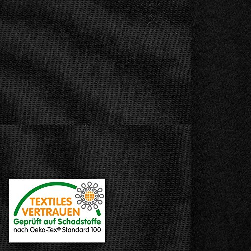 Öko-Tex® Sweat - innen angeraut, für Sweatshirts, Sportbekleidung uvm. - Meterware (schwarz)