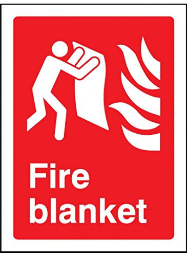 Caledonia Signs 21012E Fire Blanket Sign, Self Adhesive Vinyl, 200 mm x 150 mm