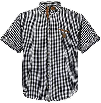 Lavecchia 1129 Chemise à Bouton Bas, Noir et Blanc, 5XL Homme