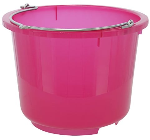 Kerbl 298801 Stall- und Baueimer, 12 L, transparent/rosa