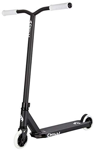 Chilli Pro Scooter Base White | Erstklassiger weiß-schwarzer Stunt-Scooter für Einsteiger | Robuster Roller, drehbarer Lenker ideal für Tricks geeignet | Leicht & schnell für maximales Fahrvergnügen