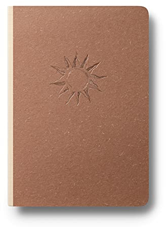 DENIK, Rise & Shine Notizbuch, Layflat Notebook, liniertes Papier - 13,3 x 18,4 cm, Schreib-Tagebuch, Hardcover Notizbuch, liniert