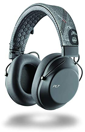 Plantronics BACKBEAT FIT 6100 Bluetooth Sport-Headset/Kopfhörer, On-Ear, IPX5 mit Memory Foam-Kopfbügel und -Ohrkissen, Pepper Grey