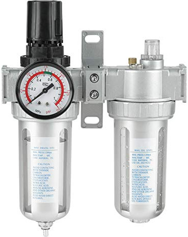 Regolatore Filtro per Compressore d’Aria SFC400 con Trappola per Umidità e Lubrificatore per Olio