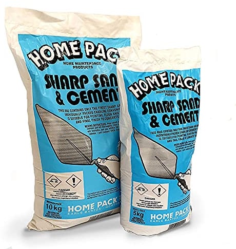 Homepack Ready to Use Sharp Sand & Cement Mix in Easy to Manage Home-Sized Bags (1 x 5kg Bag)